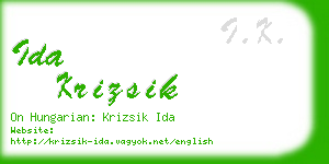 ida krizsik business card